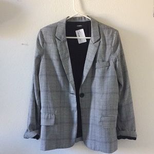 Azalea Boyfriend Fit Checkered Blazer